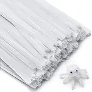 Eppingwin 200pcs Pipe Cleaners, White Pipe Cleaners Craft Supplies,Chenille Stems for DIY Arts Crafts Project(White)