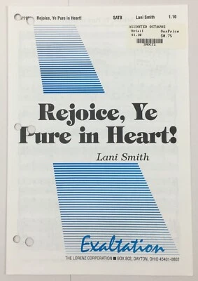 Rejoice Ye Pure In Heart SATB Choral Piano Sheet Music Lani Smith Lorenz Corp