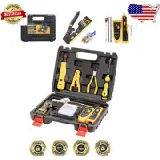 Lightweight Professional Network Tool Kit with Cat6 Rj45 Crimper & Accessories