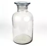 Eisco Labs 2000ml Reagent Bottle, Wide Neck with Stopper - Soda Glass