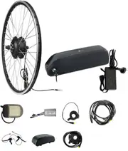 TDR Electric Bike Conversion Kit 350W 36V 26 Inch Rear Hub Motor with 13AH Downtube Battery Charger E-Bike Upgrade Kit LCD Display Throttle PAS Sensor