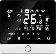 WiFi Smart Thermostat 5+2 Programmable Energy Saving 3A Water Heating Tuya Voice Control Thermostat LCD Display Smart Temperature Controller Digital Thermostat with Child Lock Function Compatible