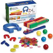 Learning Resources Super Magnet Lab Kit, STEM Toy, Critical Thinking, 119 Pieces, Ages 5+