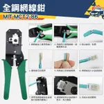 網路夾線鉗 壓著鉗 壓接鉗 穿透式 水晶頭鉗 壓線鉗 MIT-MCT2-86 3P網路鉗