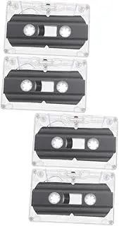 LIFKICH 4 Pcs Low Noise Audio Cassette Tape 30 Minute Blank Cassettes Recording