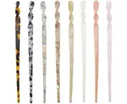 8 Pieces Acetate Hair Sticks Leopard Print Hair Pins, Leopard Print Tortoise Shell Hairpin Vintage Hair Chopsticks Retro Hairpins Disk, Hair Accessories fo