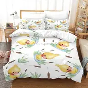 v1044 Bed Sheets Little Children Bedding Set Cartoon Cute Printed Comforter Cover Set Pillowcase Single Double Queen King Duvet Cover 3-Piece Bedding