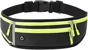Running Belt for Men & Women – Hydration Waist Pack, Water Bottle Holder, Reflective Strips, Adjustable Fit – Lightweight Fanny Pack for Running, Hiking, Gym (Black)