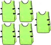 5PCS Pinnies Scrimmage Vests Team Practice Jersey Child Youth Teen Kids Scrimmage Vest Soccer Pinnies Youth Team Practice Vests Sports Bibs(Green)