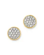 Bloomingdale's Fine Collection Diamond Pave Disc Stud Earrings in 14K Gold, 1.0 tcw