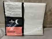 Harmony House Vintage Muslin White Double Flat Sheet- New