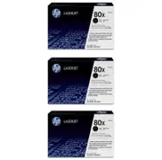 HP 80X Toner Cartridges Value Pack - Includes: [3 x Black]