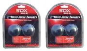 2 Pack SDX Audio 2" Micro Dome Tweeters 4 Ohms 200 Watts 98db High Efficiency