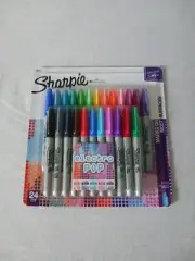 Sharpie Electro POP Permanent Markers Fine Point Assorted Colors 24 Count SEALED