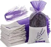 TEHAUX 30pcs Lavender Sachet Bags Scented Wardrobe Scent Bags Embroidery Portable Fragrance Sachets for Purse Travel