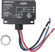Aube Technologies RC840T-240 On/Off Switching Electric Heating Relay with Built-in 24 V Transformer, Black
