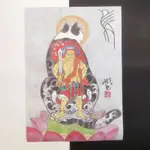 日本 刺青貓 武士貓 貓 漫畫 復古 A3 白牛皮紙 牛皮海報 卡通 裝飾 壁紙 海報