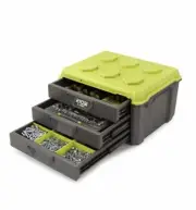 NEW Ryobi LINK 3-Drawer Toolbox Tool Box Tool Organiser Space Saver RLDR3