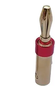 Gold Plated Speaker Plugs | 4mm Gold-Plated Copper Connector Audio Banana Plugs | Home Sound Systems Stable Plug and Unplug for Bedroom, Study
