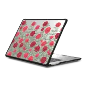 MacBook Air 15-inch (M2 - M4) Impact Case Dark red peonies floral pattern on clear background
