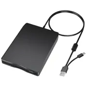USB Floppy Disk Reader Floppy Disk Drive Dual Interface External USB C Floppy Disk Drive for PC Lapt Black