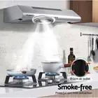 Fixed Range Hood Rangehood Stainless Steel Canopy Filter 60cm 600mm 125W LED