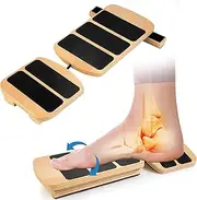 Ankle Balance Board Foot Strengthener Exerciser for Sprains,Posture Corrector,Balance Trainer,Ankle Stabilizer,Wooden Non-Slip Single Foot Stretcher,Portable