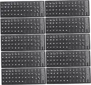 SHINEOFI 10Pcs Keyboard Stickers Multi Language Durable Layout for PC Laptop Easy to Apply and Remove for Language Learning Education