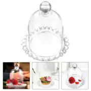 Cake Stand with Dome Milk Glass Small Chocolate Display Plate
