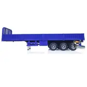1/14 3Axle Trailer Metal Low-bed Assembled Trailer for RC Tractor Truck Dump Car