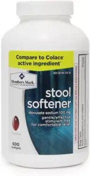 Stool Softener, Docusate Sodium 100mg (600 FREE SHIPPING