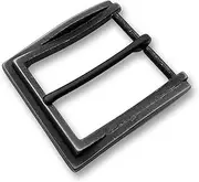 [edelkern] Belt Buckle "GS35" | Modern & Timeless Look | Robust Metal Alloy | Suitable for Belts without Buckle (Interchangeable Belt) up to 40 mm Wide | For Men and Women, black, One size