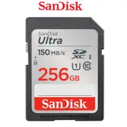 SD Card SanDisk 256GB Ultra SDXC UHS-I Memory Card 150MB/s C10 U1 SDSDUNC-256G