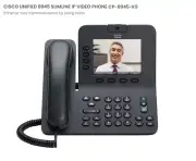 BRAND NEW CISCO UNIFIED 8945 SLIMLINE IPVIDEO PHONE CP-8945-K9 RRP$298!!