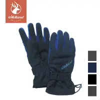 在飛比找蝦皮商城優惠-【Wildland 荒野】PR棉防水防風觸控手套 中性 深藍