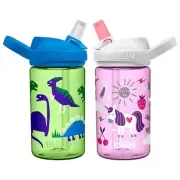 Camelbak Eddy+ Kids Dinosaurs + Unicorn 14oz/400ml spill proof bottles twin pack