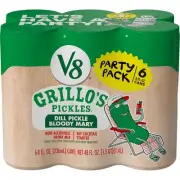 V8 Grillo's Pickles Dill Pickle Bloody Mary Mix, 8 fl oz 8 Fl Oz (Pack of 6)