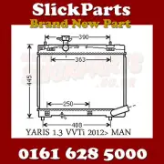 TOYOTA YARIS / VERSO S RADIATOR 1.3 VVTi 2012 2013 2014 MANUAL (1NRFE)