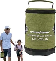 Golf Ball Bag Sack | Large Capacity Golf Ball Cylinder Pouch with Zipper | Foldable Compact Storage Pouches, Multifunctional Lightweight Portable Golf Sack for Pingpong