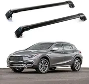 TINIANHHCT Cross Bars Lockable Fits for Infiniti QX30 2016-2019 with Flush Side Rails Roof Rack Cargo Luggage Carrier, Black