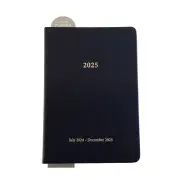 Eccolo Planner July 2024 - Dec 2025 Black Monthly/Weekly 18 Month Medium Agenda
