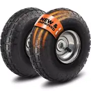 10" Heavy Duty 4.10/3.50-4 Tire - Dolly Wheels and Hand Truck Wheels Replacem...