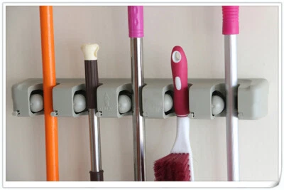 Broom Holder and Garden Tool Organizer Rake or Mop Handles 5 Position Wall Organ