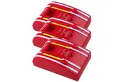 3x Tomcat 3W COB Switch Light Alarm 260LM Wall Mountable w 3x AAA Batteries Red