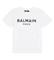 [Balmain Kids] Balmain Kids Logo cotton jersey T-shirt Y 12 white