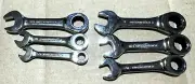Set of Metric and SAE Gearwrench Stubby Ratcheting Wrenches *6 pieces* E69