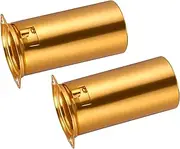 uxcell 9pin Ceramic Vacuum Tube Socket Valve 53mm Aluminum Shield for 12AX7 12AU7 ECC83 ECC82 Tube,Yellow pack of 2