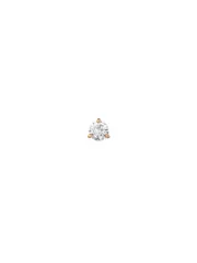 Dorsey | Paradis Solitaire Round Cut, Lab White Sapphire Stud, Gold | The UNDONE
