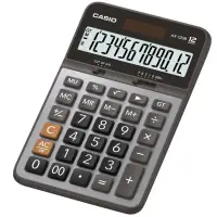 在飛比找momo購物網優惠-【CASIO】12位元金屬面板計算機(AX-120B)