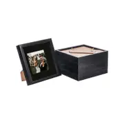Nicola Spring 5 Piece 8 x 8 3D Shadow Box Photo Frame Set - Craft Display Picture Frame with 4 x 4 Mount - Black